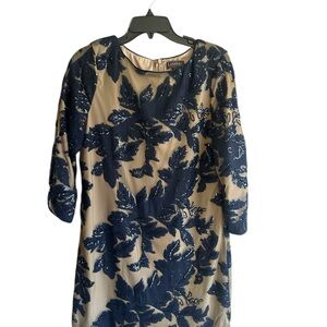 Women's Blue Sequin Midi Dress